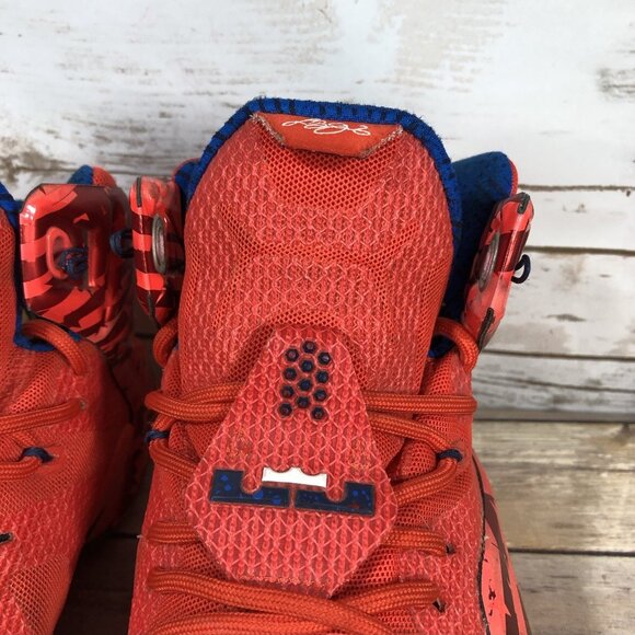 Nike LeBron James XII 12 Independence Day Shoes Mens Size 11 684593-616 Red - Picture 7 of 12